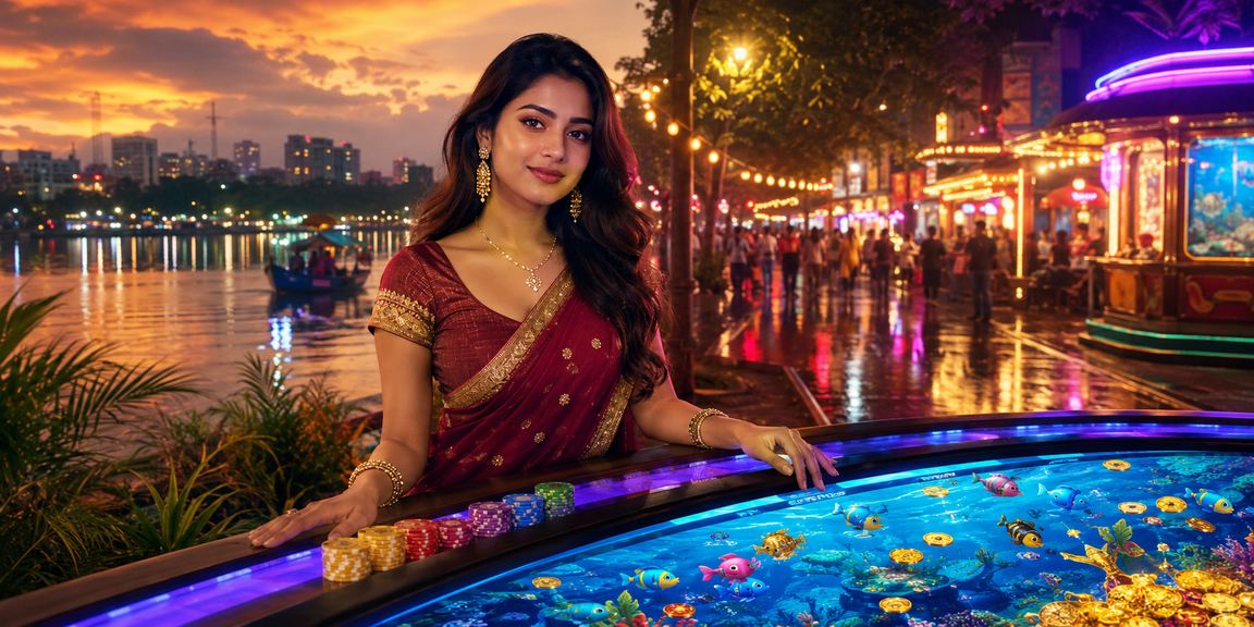 রাতের বাজারে মজা করছেন গেম খেলোয়াড়